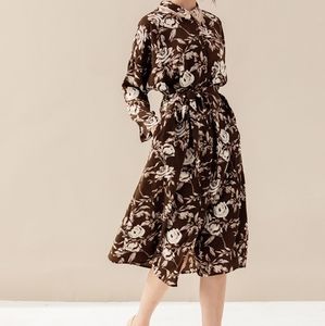 Miss Patina pomegranate rose shirt dress